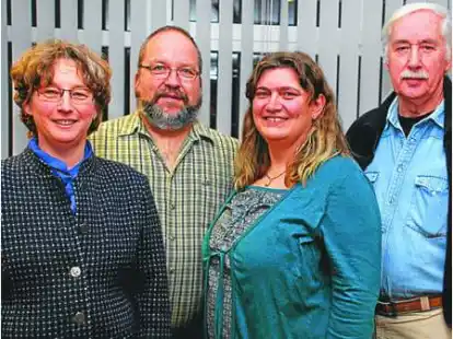 Der SPD-Vorstand mit Marianne Kaiser-Fuchs (von links), Frank Heiken, Kerstin Heiken und Winfried Nietschke.