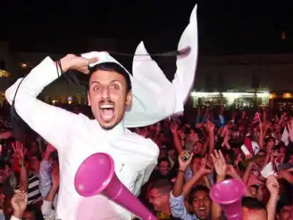 Jubel in Katar &uuml;ber die Vergabe der WM 2022 in den Golfstaat.