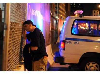 US-Amerikaner an Ground Zero jubeln &uuml;ber den Tod von Osama bin Laden.