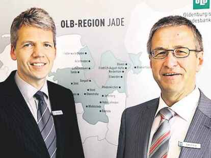 Die Doppelspitze f&uuml;r die OLB-Region Jade, von links: Marc Arkenau und Diedrich K&uuml;ck.