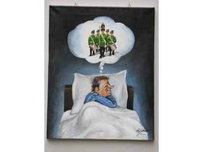 Helmut Desens mit seinen k&uuml;nstlerischen Ansichten zum Gildefest. 05.2012