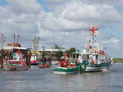 H&ouml;hepunkte der Kutterregatta in Fedderwardersiel waren die G&auml;stefahrten sowie der Besuch des Seenotrettungskreuzers 