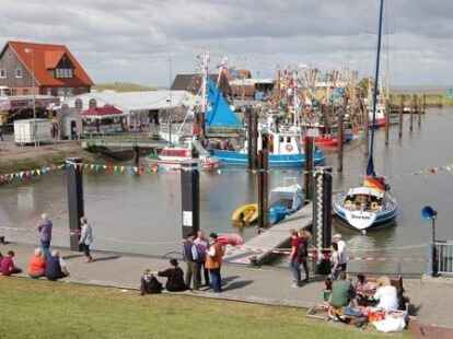 H&ouml;hepunkte der Kutterregatta in Fedderwardersiel waren die G&auml;stefahrten sowie der Besuch des Seenotrettungskreuzers 