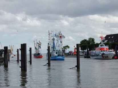 H&ouml;hepunkte der Kutterregatta in Fedderwardersiel waren die G&auml;stefahrten sowie der Besuch des Seenotrettungskreuzers 
