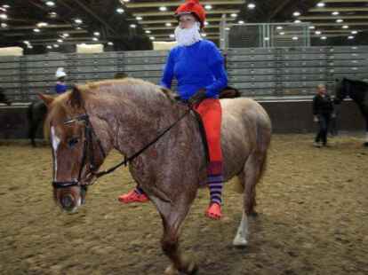 ...und grazilen Pferden auch einige Schl&uuml;mpfe, die aber nicht dem Tierreich zuzurechnen sind. Mehr Bilder von der Messe zeigt Rainer Stolle auf mein.oldenburg.de.