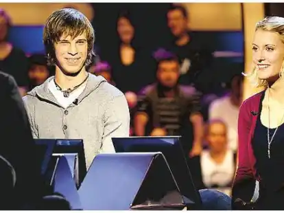 Waren zu Gast in der ARD-Quiz-Show von J&ouml;rg Pilawa: Christiane Ziegler und Philipp Grunemann.