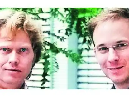 Erfolgreich: Volker Wittpahl und Thiemo Eddiks vom Start-Up-Unternehmen Visuamundo.