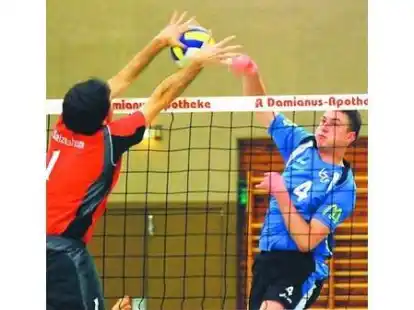 Wolfgang Blaszyk (rechts) zeigt inzwischen auf der Mittelposition wieder alte St&auml;rke. Zu Beginn der Saison konnte er verletzungsbedingt lange Zeit nicht mitwirken.