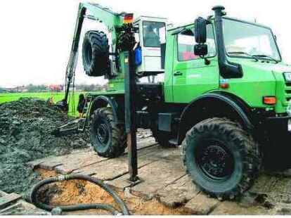 Die Fundstelle der amerikanischen Fliegerbombe ist an der Hoffinger Helmer.