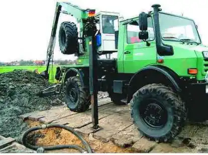 Die Fundstelle der amerikanischen Fliegerbombe ist an der Hoffinger Helmer.