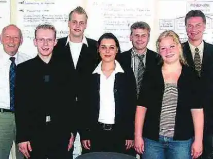 Das Projektteam mit Wolfgang Busch (l.), Gerd-Christian Wagner (r.) und Uwe Brennecke (3. v. r.).