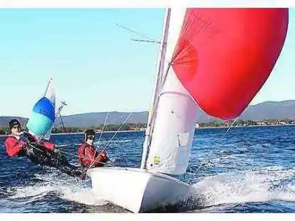 Bj&ouml;rn und Alexander Beilken bei voller Fahrt. Das Duo aus Berne hatte bei der EM- und WM-Qualifikation in Travem&uuml;nde viel Pech.