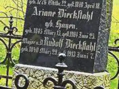 Das Grab von Rudolf Dieckstahl und seiner Frau Ariane Hayen.