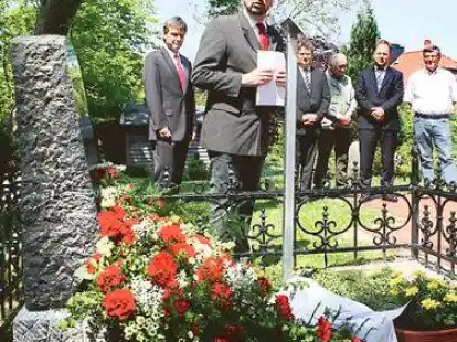 Zum Jubil&auml;um sprach Landrat Sven Ambrosy &uuml;ber den Stifter Dieckstahl.