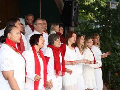 Viel los war wieder beim Hoy-Fest in Hoykenkamp. Die Bremer Gospel-Swingers sangen