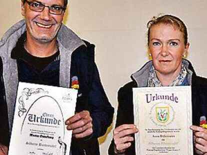 Anne B&uuml;hrmann und Martin Osterkamp wurden ausgezeichnet.