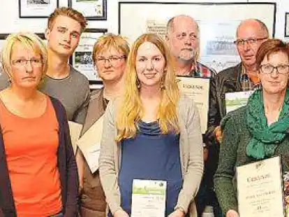 Diese treuen Mitglieder hat der Sportverein Phiesewarden w&auml;hrend seiner Jahreshauptversammlung in der Sportlerklause geehrt.