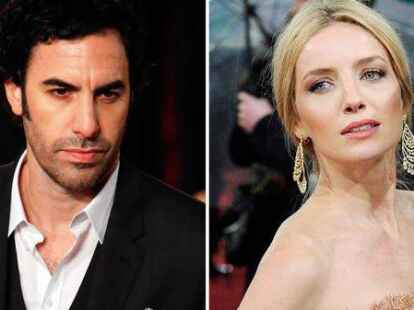 Die Bildkombo zeigt die britischen Schauspieler Sacha Baron Cohen und Annabelle Wallis (Archivfotos).