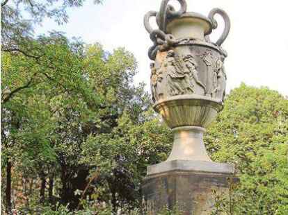 Geschmückte Ochsen auf einer Vase