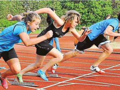 Hochexplosiv: Die Nachwuchsleichtathleten der Wesermarsch mussten am Wochenende bei den Titelk&auml;mpfen im Mehrkampf ihre Vielseitigkeit beweisen. In den Sprintdisziplinen war ein guter Start gefragt.