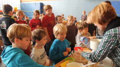 Das Erntedankfr&uuml;hst&uuml;ck bildete den Abschluss der Projektwoche 