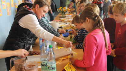 Das Erntedankfr&uuml;hst&uuml;ck bildete den Abschluss der Projektwoche 
