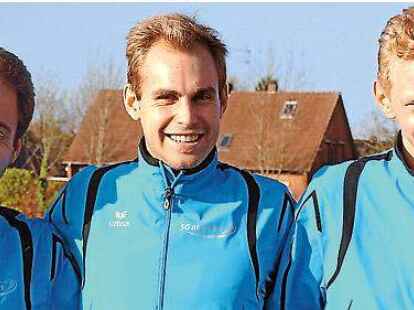 Wollen mit ihrem Teamkollegen Ronny Bartels 2015 vorne angreifen: die L&auml;ufer Jan Knutzen, Christian Eichinger und  Waldemar Trudrung von der SG akquinet Lemwerder.