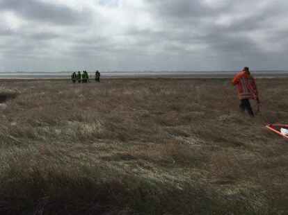 Polizei und Feuerwehr fanden nach l&auml;ngerer Suche die Leiche und sicherten den Fundort.