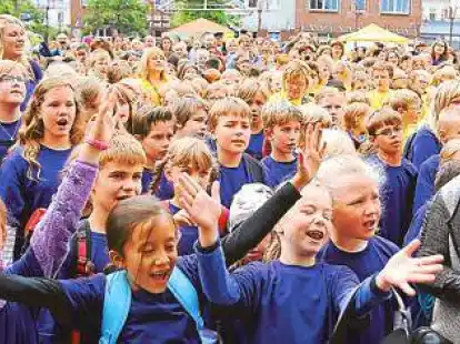 Begeistert und gut gelaunt: Die Sch&uuml;ler hatten m&auml;chtig  Spa&szlig; bei ihrem Konzert.