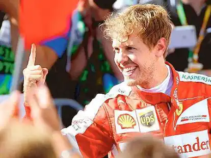 Erster Sieg beim Ungarn-Rennen: Sebastian Vettel profitierte von Pech und Patzern bei den Mercedes-Fahrern.