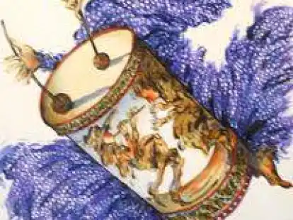 <p>Zwei  von 17: &bdquo;Auf die Trommel&ldquo;, Zyklus  von Gertrude Degenhardt </p>