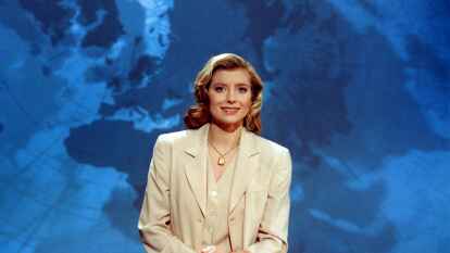 Ex-Tagesschausprecherin Susan Stahnke ließ ebenfalls die Hüllen fallen. Für das Oktoberheft 2003.