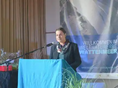 Nationalpark-Haus Wangerooge Er&ouml;ffnung: Hausleiterin Silke Schmidt begr&uuml;&szlig;t ihre G&auml;ste.