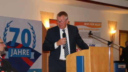 Minister a.D. Lutz Stratmann war Gastredner und sprach zu &bdquo;70 Jahre CDU im Landkreis Cloppenburg&ldquo;.