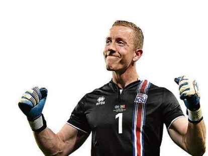 Setzte sich gegen Ronaldo in Szene:  Hannes Thor Halldorsson