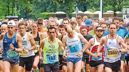 Ließen sich von dem Wetter am Wochenende nicht abhalten: Etliche Läufer gingen beim Hasetal-Marathon in Löningen an den Start.
