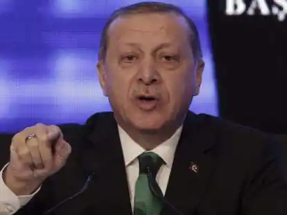 Der t&uuml;rkische Staatspr&auml;sident Recep Tayyip Erdogan  ist emp&ouml;rt.
