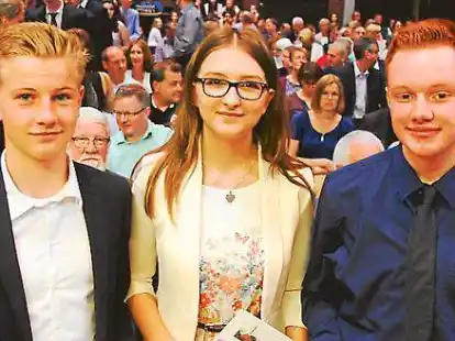 Wurden geehrt (v.l.): Bastian Volland, Linda Straub und Stefan Eirich