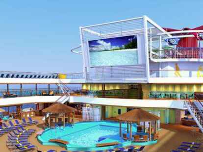 Ein gro&szlig;er Wasserpark und ein Beachpool sind die Highlights der &laquo;Carnival Horizon&raquo;.