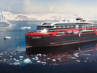 Erstes Expeditionsschiff mit Hybrid-Technologie: Die &laquo;Roald Amundsen&raquo; von Hurtigruten kann in einigen Phasen emissionsfrei fahren.