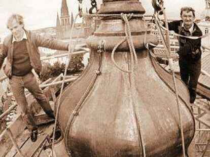 Blick &uuml;ber Oldenburg: Der Schlossturm  wurde in den achtziger Jahren erneuert. Auch dieses Bild ist in der Ausstellung zu sehen.