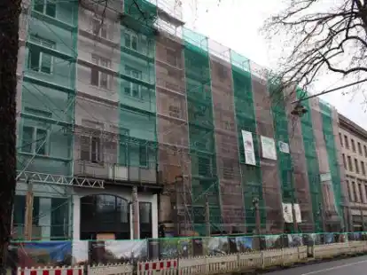 Gro&szlig;e Baustelle in der Bremer Innenstadt: das Harms-Geb&auml;ude am  Wall