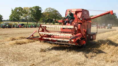 Erntevorf&uuml;hrungen beim Treckerfest vom Deutz-Fahr-Club B&uuml;rstel-Immer