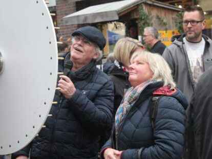 Besucher konnten beim Rotary-Club Wildeshausen am Gl&uuml;cksrad drehen.