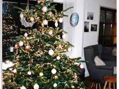 Leserin&emsp;Sandra Windhusen sandte dieses Foto ihres mit Lichterketten behangenen Tannenbaums.