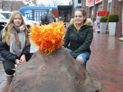 Sieht erst auf den zweiten Blick wie ein Kleid und nicht wie ein Vulkan aus: Kleidungsst&uuml;ck zum Fach Erdkunde.