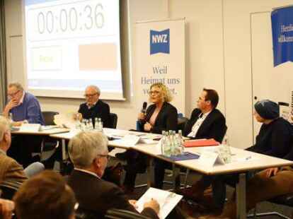 Pflegekammer in der Kritik: Eine hochkar&auml;tig besetzte Runde hat das Streitthema am Donnerstagabend im Medienhaus der NWZ diskutiert.