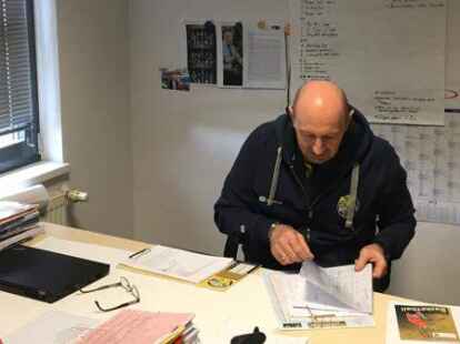 Mladen Drijencic in seinem Trainerb&uuml;ro