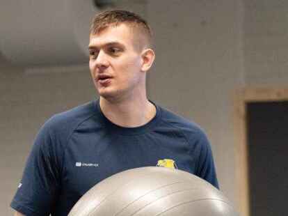 Auch beim Krafttraining f&uuml;r die Scherze zust&auml;ndig: Rasid Mahalbasic