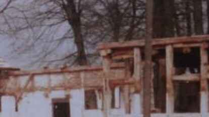 Die Baustelle des Hauses in den 1970ern...